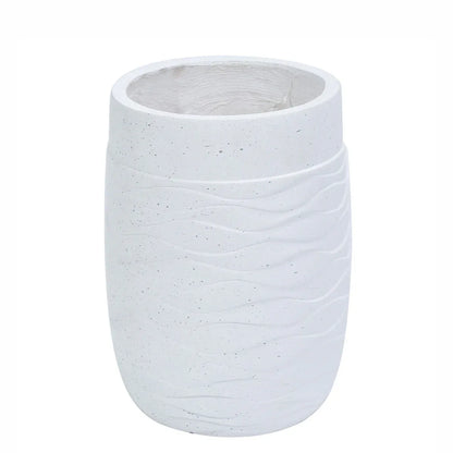 Ghiveci ecologic, Eco-friendly, Naimeed D6382, Mic, din materiale minerale, Alb, 30x21x21cm