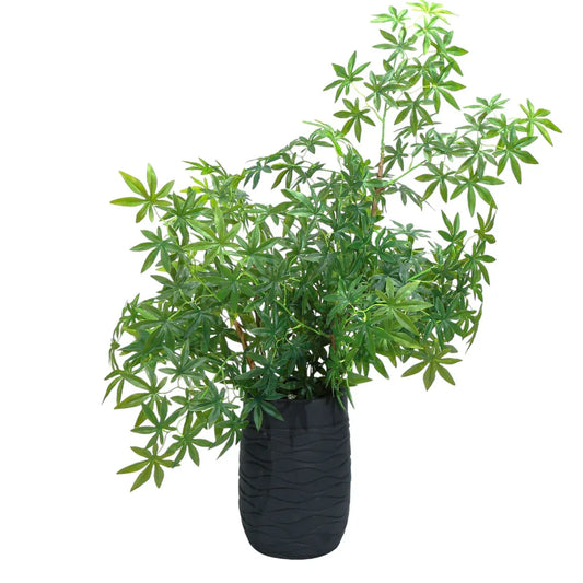 Ghiveci ecologic, Eco-friendly, Naimeed D6384 Mediu, din materiale minerale, Negru, 41,5x29x29cm