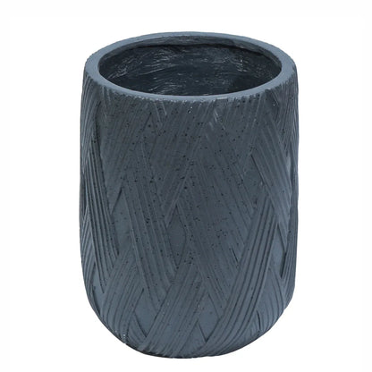 Ghiveci ecologic, Eco-friendly, Naimeed D6385 Mediu, din materiale minerale, Negru, 41x34x34cm