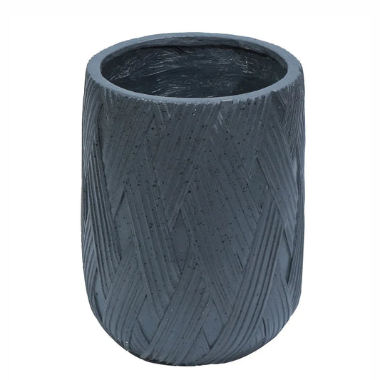 Ghiveci ecologic, Eco-friendly, Naimeed D6385 Mediu, din materiale minerale, Negru, 41x34x34cm