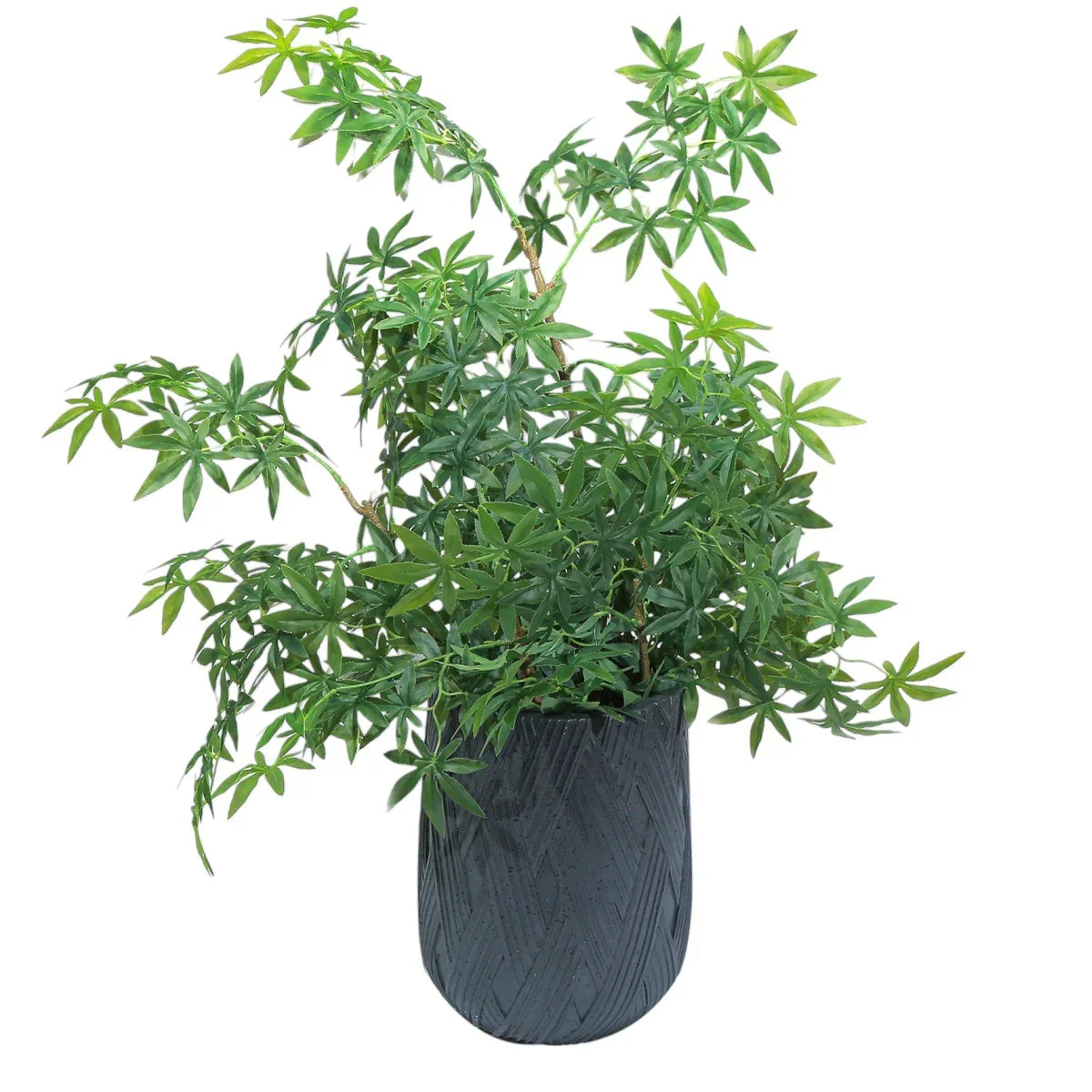 Ghiveci ecologic, Eco-friendly, Naimeed D6385, Mic, din materiale minerale, Negru, 34x27x27cm