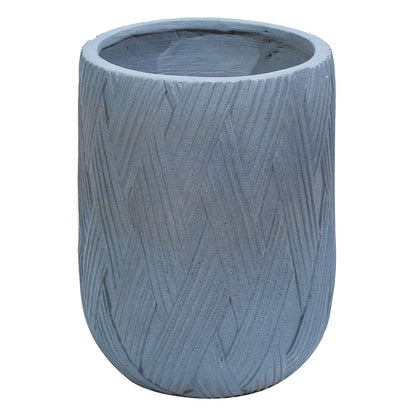 Ghiveci ecologic, Eco-friendly, Naimeed D6387 Mediu, din materiale minerale, Gri, 41x34x34cm