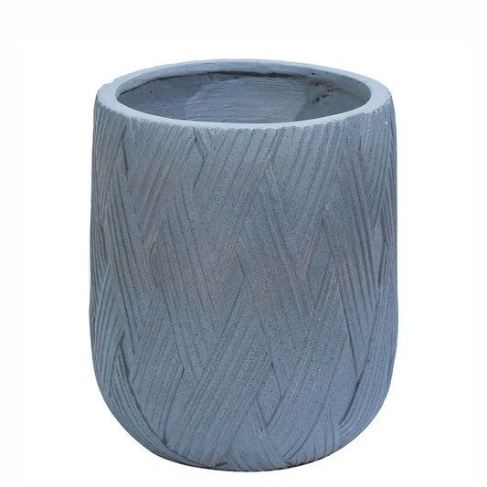 Ghiveci ecologic, Eco-friendly, Naimeed D6387, Mic, din materiale minerale, Gri, 34x27x27cm