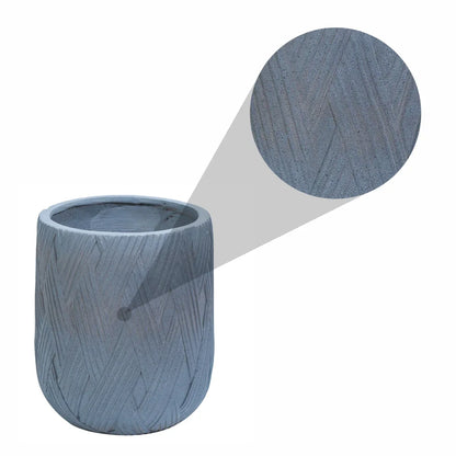 Ghiveci ecologic, Eco-friendly, Naimeed D6387, Mic, din materiale minerale, Gri, 34x27x27cm