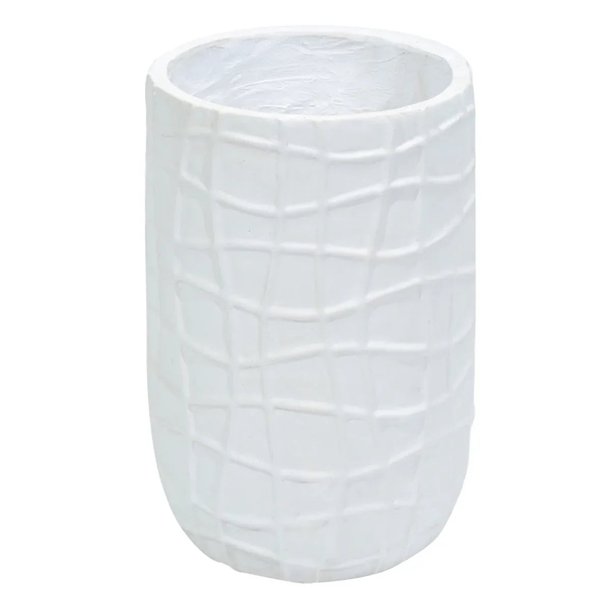 Ghiveci ecologic, Eco-friendly, Naimeed D6388, Mare, din materiale minerale, Alb, 57x35x35cm