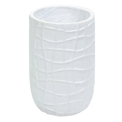 Ghiveci ecologic, Eco-friendly, Naimeed D6388, Mare, din materiale minerale, Alb, 57x35x35cm