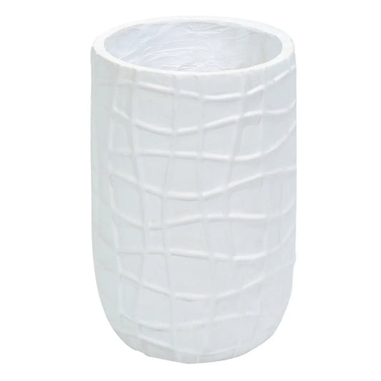 Ghiveci ecologic, Eco-friendly, Naimeed D6388, Mare, din materiale minerale, Alb, 57x35x35cm