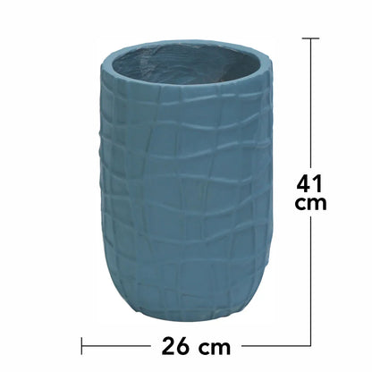 Ghiveci ecologic, Eco-friendly, Naimeed D6389 Mediu, din materiale minerale, Albastru Provincial, 41x26x26cm