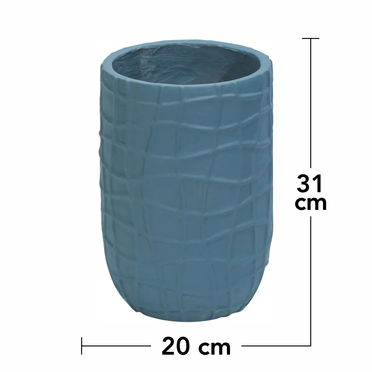Ghiveci ecologic, Eco-friendly, Naimeed D6389, Mic, din materiale minerale, Albastru Provincial, 31x20x20cm