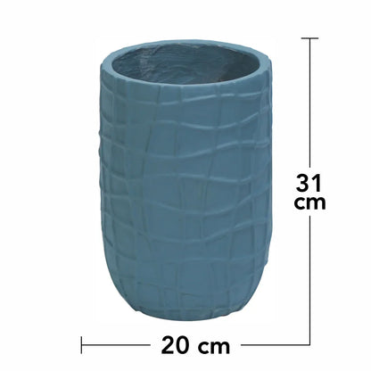 Ghiveci ecologic, Eco-friendly, Naimeed D6389, Mic, din materiale minerale, Albastru Provincial, 31x20x20cm