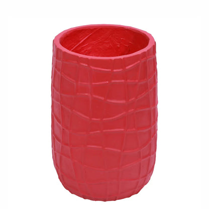 Ghiveci ecologic, Eco-friendly, Naimeed D6390, Mic, din materiale minerale, Rosu, 31x20x20cm
