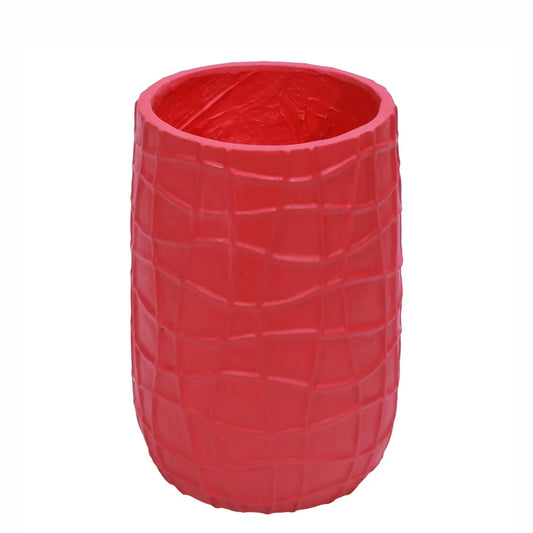 Ghiveci ecologic, Eco-friendly, Naimeed D6390, Mic, din materiale minerale, Rosu, 31x20x20cm