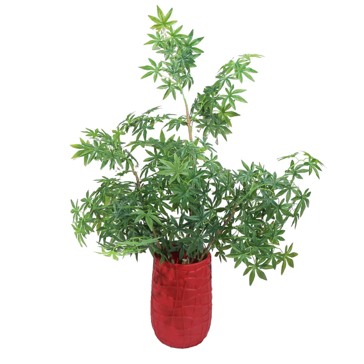 Ghiveci ecologic, Eco-friendly, Naimeed D6390 Mediu, din materiale minerale, Rosu, 41x26x26cm