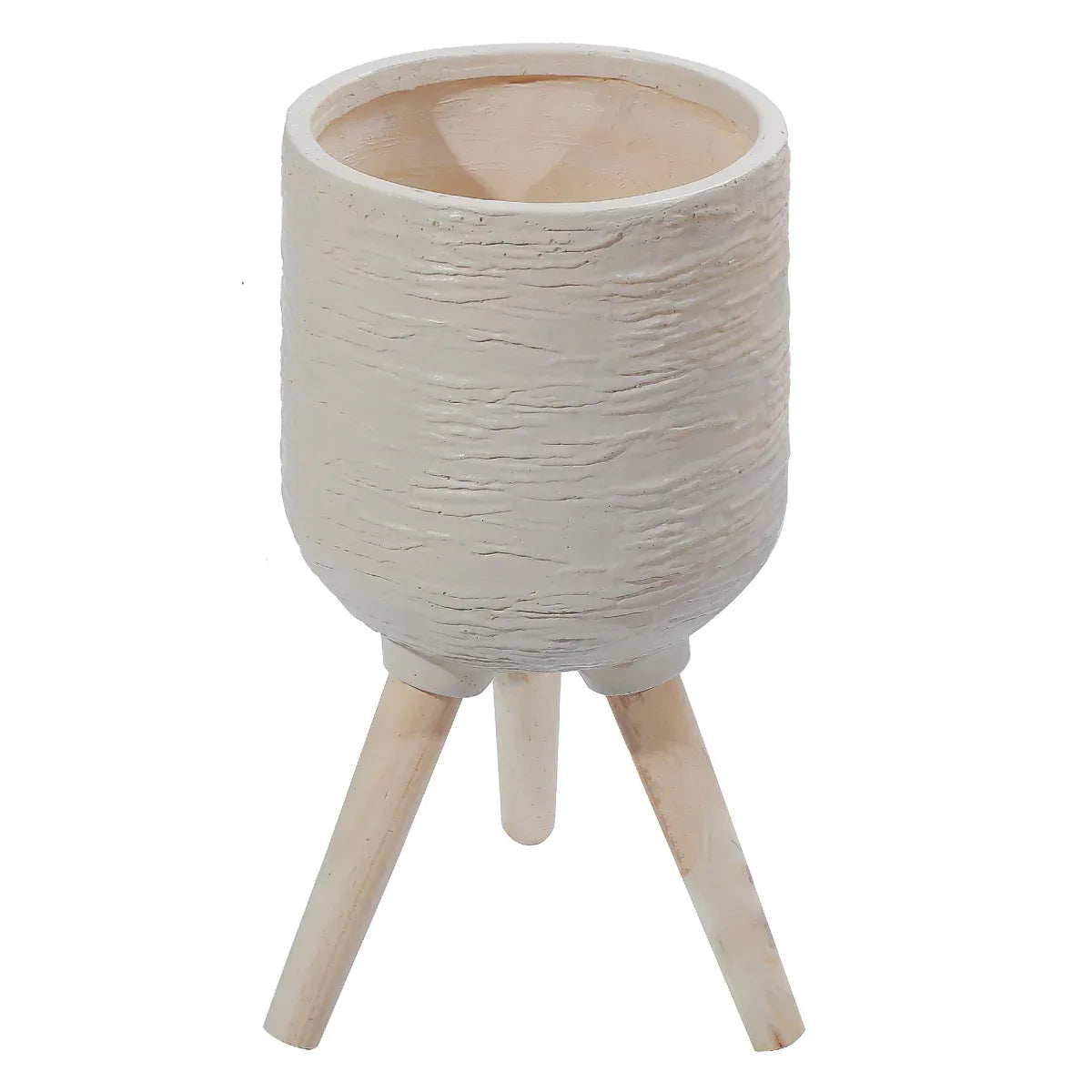 Ghiveci ecologic, Eco-friendly, Naimeed D6391, Mare, din materiale minerale, Bej, 38x36x36cm