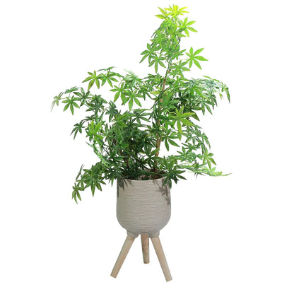 Ghiveci ecologic, Eco-friendly, Naimeed D6391 Mediu, din materiale minerale, Bej, 32x29x29cm