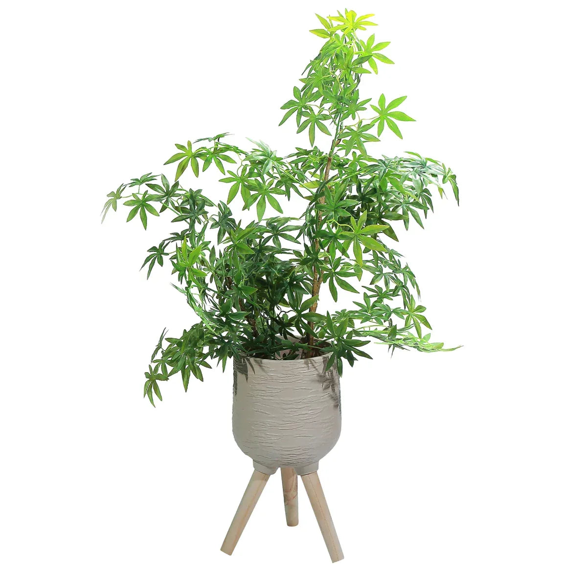 Ghiveci ecologic, Eco-friendly, Naimeed D6391, Mic, din materiale minerale, Bej, 27,5x23x23cm