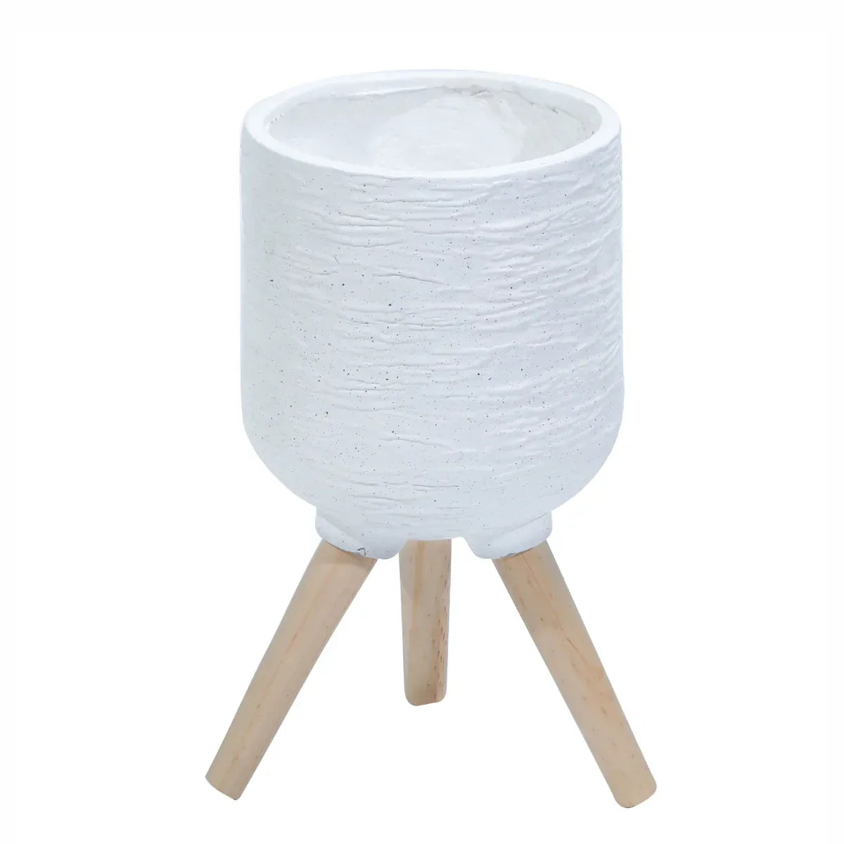 Ghiveci ecologic, Eco-friendly, Naimeed D6392 Mediu, din materiale minerale, Alb, 32x29x29cm