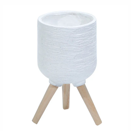 Ghiveci ecologic, Eco-friendly, Naimeed D6392 Mediu, din materiale minerale, Alb, 32x29x29cm