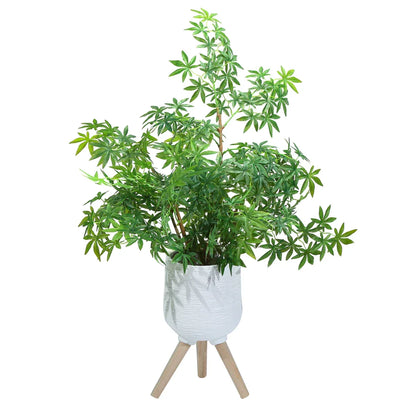 Ghiveci ecologic, Eco-friendly, Naimeed D6392 Mediu, din materiale minerale, Alb, 32x29x29cm