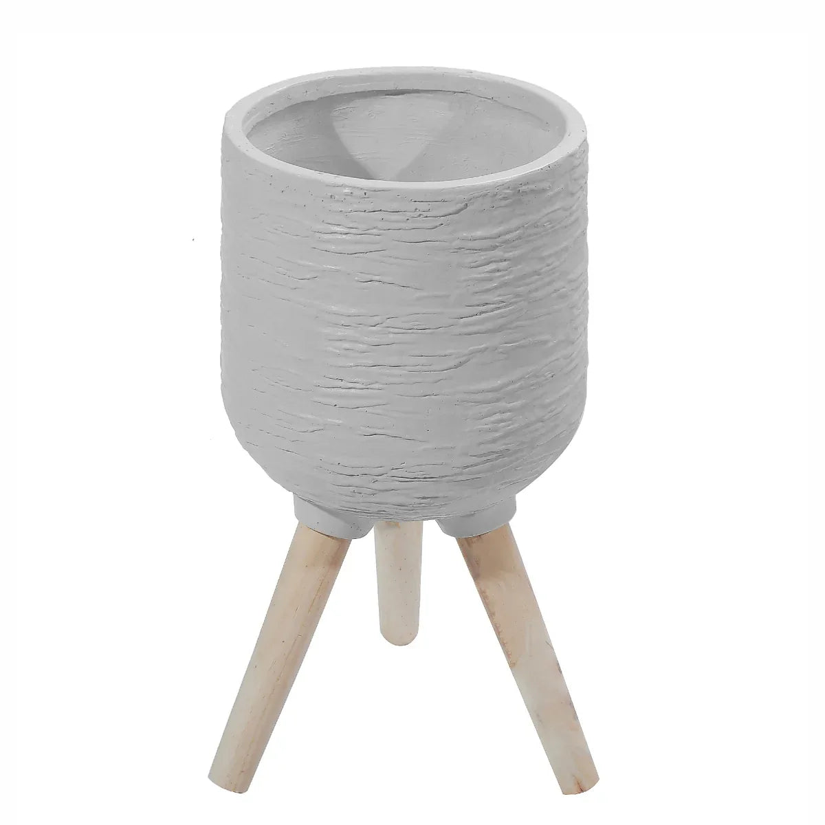 Ghiveci ecologic, Eco-friendly, Naimeed D6393 Mediu, din materiale minerale, Gri, 32x29x29cm