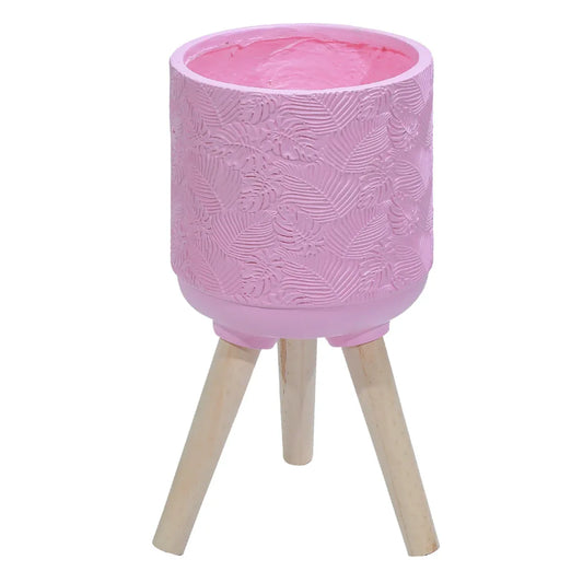 Ghiveci ecologic, Eco-friendly, Naimeed D6395, Mare, din materiale minerale, Roz, 35x33x33cm