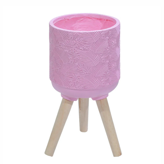 Ghiveci ecologic, Eco-friendly, Naimeed D6395 Mediu, din materiale minerale, Roz, 28x28x28cm