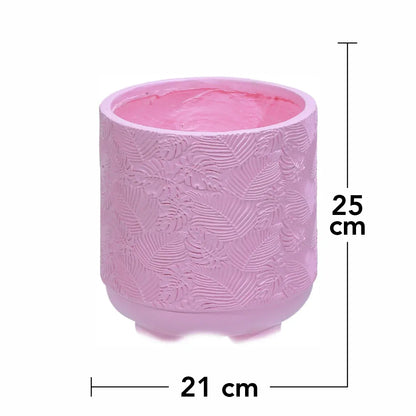 Ghiveci ecologic, Eco-friendly, Naimeed D6395, Mic, din materiale minerale, Roz, 25x21x21cm