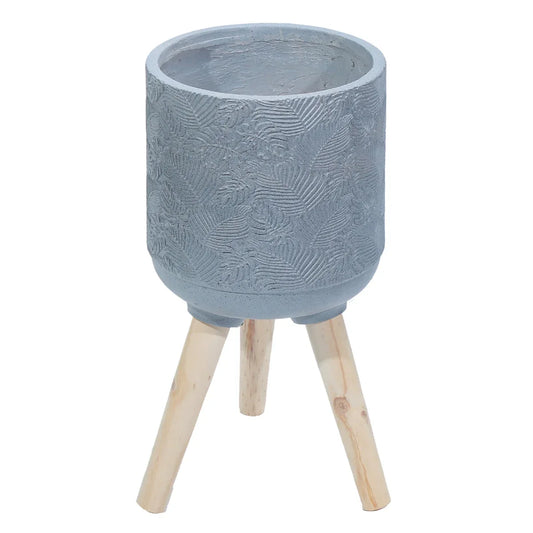 Ghiveci ecologic, Eco-friendly, Naimeed D6396, Mare, din materiale minerale, Gri, 35x33x33cm