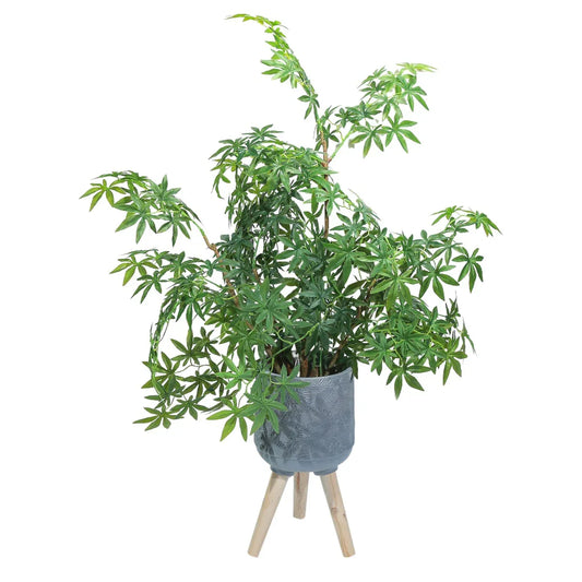 Ghiveci ecologic, Eco-friendly, Naimeed D6396, Mic, din materiale minerale, Gri, 25x21x21cm