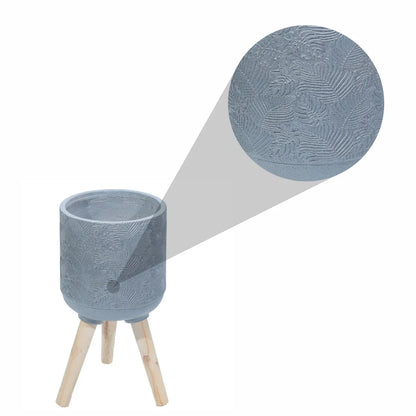 Ghiveci ecologic, Eco-friendly, Naimeed D6396 Mediu, din materiale minerale, Gri, 28x28x28cm