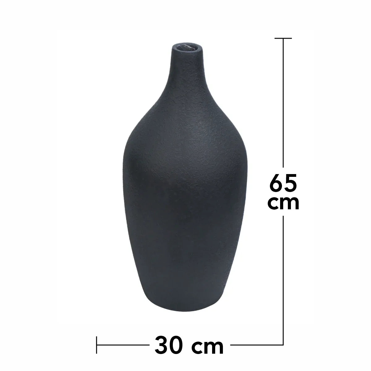 Ghiveci ecologic, Eco-friendly, Naimeed D6401 Mediu, din materiale minerale, Negru, 65x30x30cm
