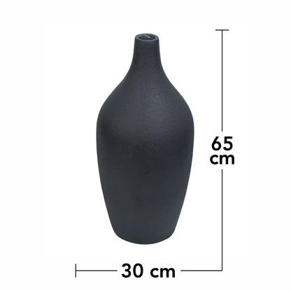 Ghiveci ecologic, Eco-friendly, Naimeed D6401 Mediu, din materiale minerale, Negru, 65x30x30cm