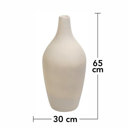 Ghiveci ecologic, Eco-friendly, Naimeed D6402 Mediu, din materiale minerale, Crem, 65x30x30cm