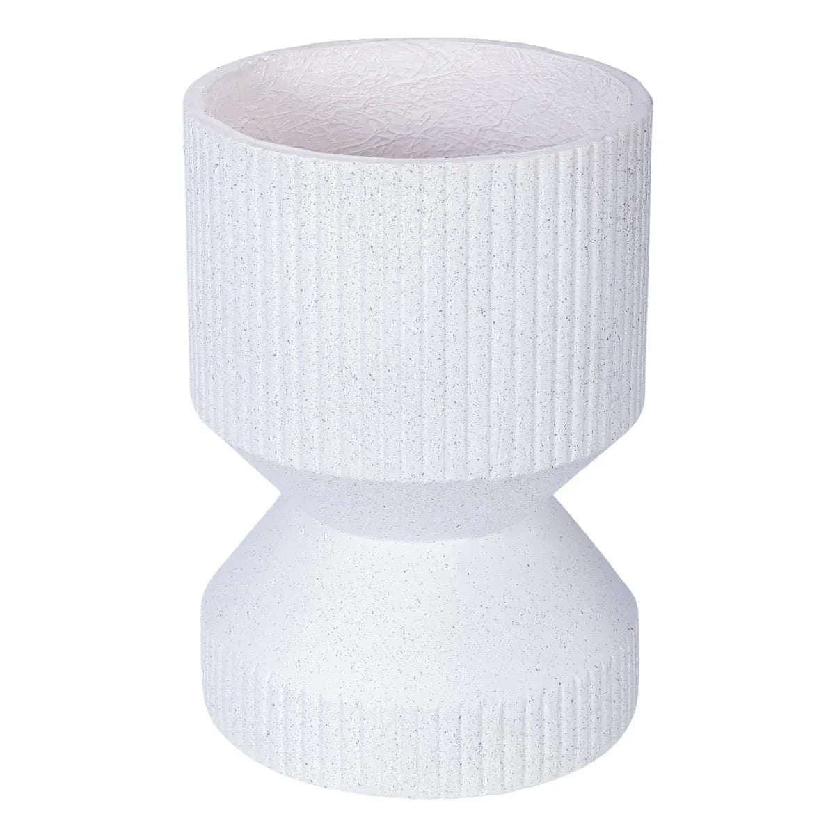 Ghiveci ecologic, Eco-friendly, Naimeed D6406, din materiale minerale, Alb, 47x35x35cm