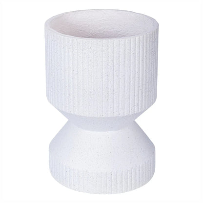 Ghiveci ecologic, Eco-friendly, Naimeed D6406, din materiale minerale, Alb, 47x35x35cm