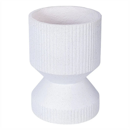 Ghiveci ecologic, Eco-friendly, Naimeed D6406, din materiale minerale, Alb, 47x35x35cm
