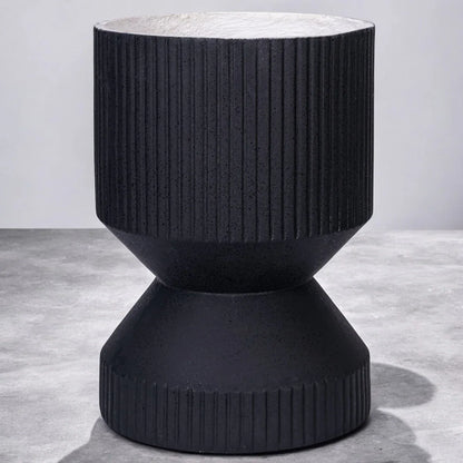 Ghiveci ecologic, Eco-friendly, Naimeed D6407, din materiale minerale, Negru, 47x35x35cm
