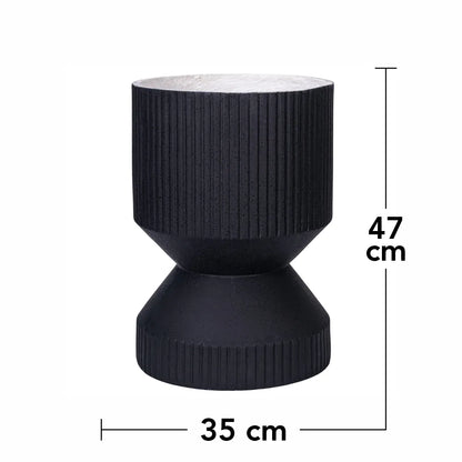 Ghiveci ecologic, Eco-friendly, Naimeed D6407, din materiale minerale, Negru, 47x35x35cm