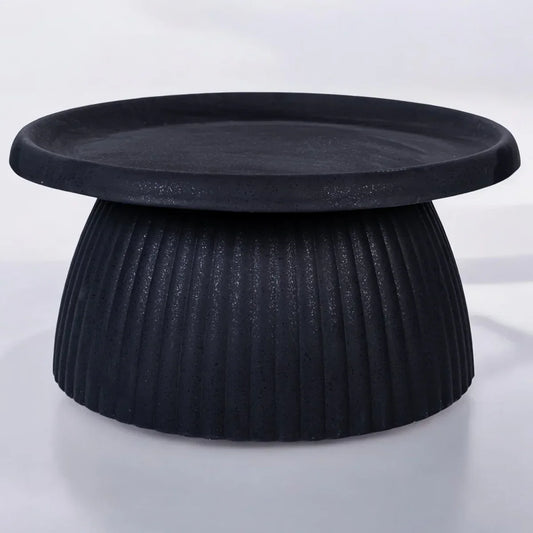 Ghiveci ecologic, Eco-friendly, Naimeed D6409, din materiale minerale, Negru, 35x70x70cm