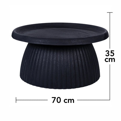 Ghiveci ecologic, Eco-friendly, Naimeed D6409, din materiale minerale, Negru, 35x70x70cm