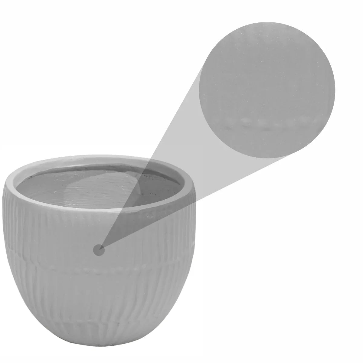 Ghiveci ecologic, Eco-friendly, Naimeed D6411, Mic, din materiale minerale, Gri, 25x29x29cm