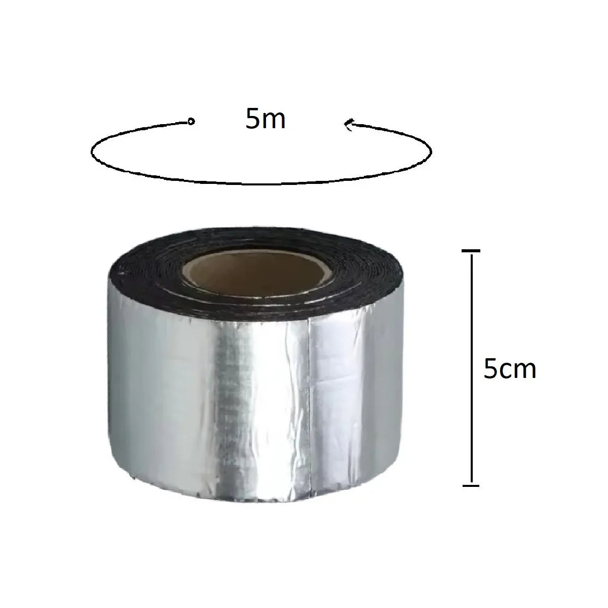 Banda adeziva de aluminiu, impermeabila, izolatoare, Naimeed D6460, 5mx5cmx1mm