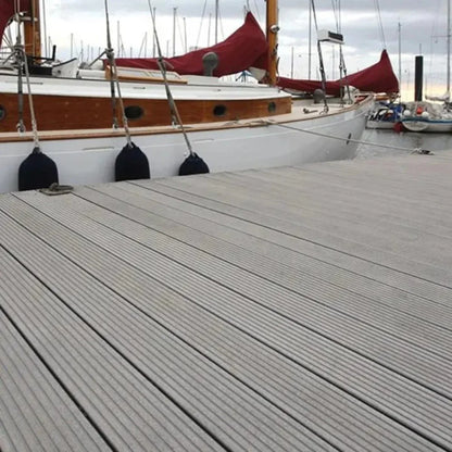 Pardoseala decking terasa din compozit WPC, Naimeed D7487, 280x14x2.5cm, Maro roscat