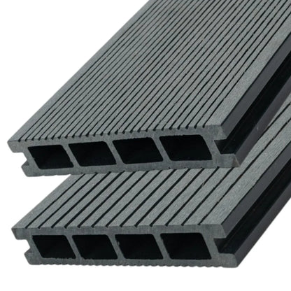Pardoseala decking terasa din compozit WPC, Naimeed D6464, 290x14.6x2.5cm, Gri