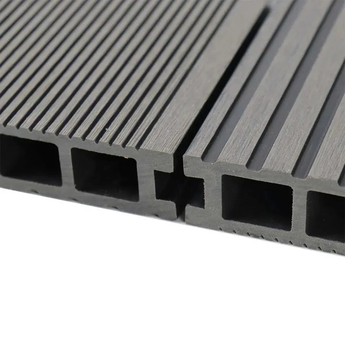 Pardoseala decking terasa din compozit WPC, Naimeed D6464, 290x14.6x2.5cm, Gri