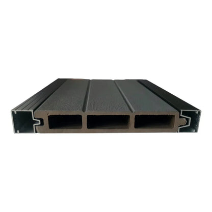 Placa de gard 3D, din compozit de lemn si plastic WPC, Naimeed D6473, 180x15,5x2.4cm, Crem