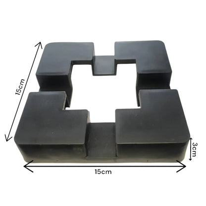 Capac mascare stalp, plastic, Naimeed D6477, 15x15x3 cm, Negru