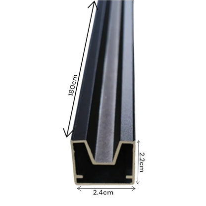 Sina gard, aluminiu, Naimeed D6479, 180x2.4x2.2 cm, Negru