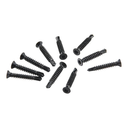 Surub pentru fixarea sinei de placa de gard, fier zincat, Naimeed D6482, 25x3 mm, Negru