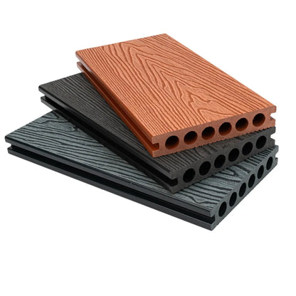 Pardoseala decking terasa din compozit WPC, Naimeed D7489, rezistenta sporita, 280x14x2.3cm, Cenusiu
